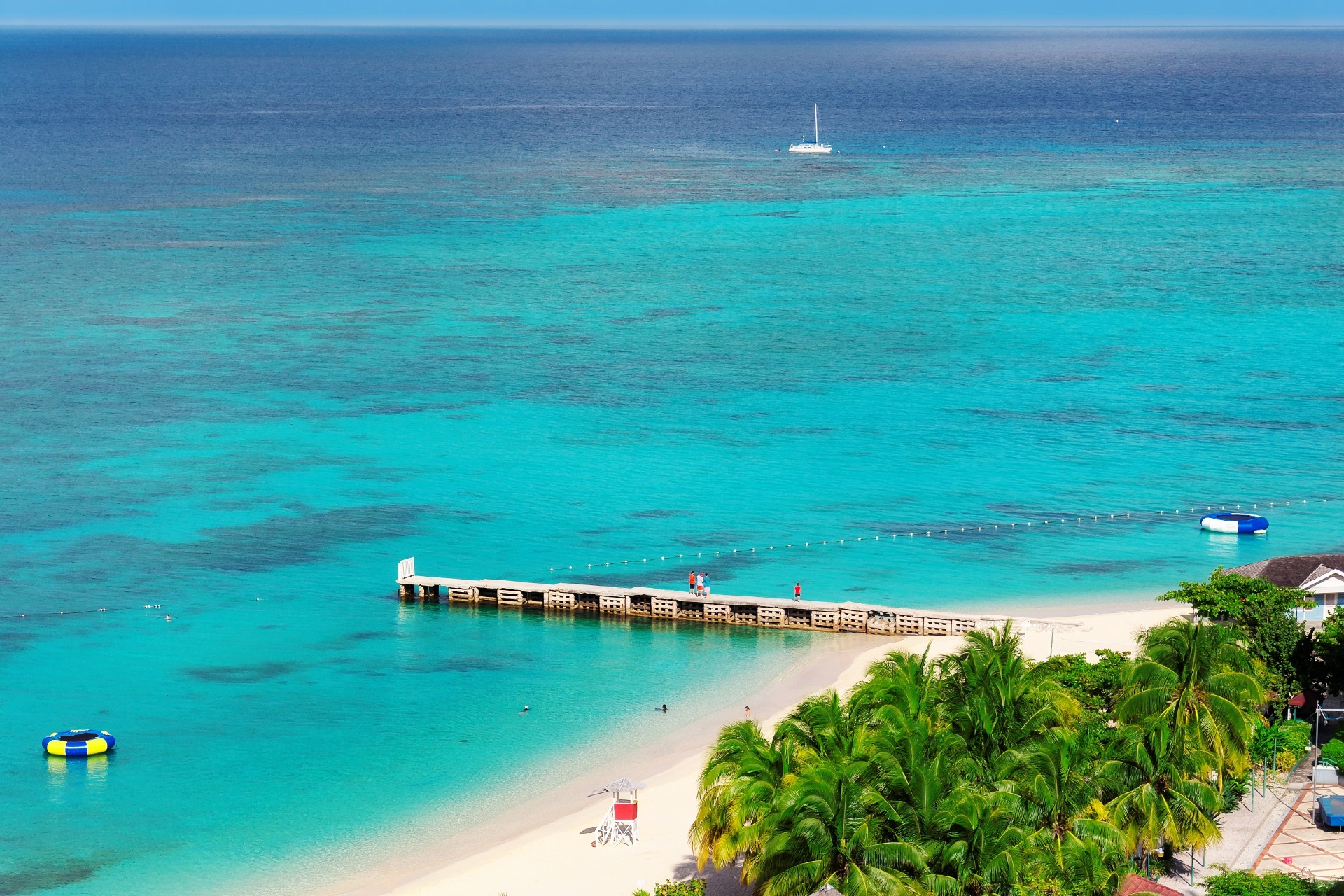 カリブ海のビーチ　ジャマイカの風景